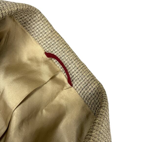 Hart Schaffner & Marx Suit Jacket Tan Two-Button Long Sleeve Sport Coat Men' 42S - Picture 12 of 14